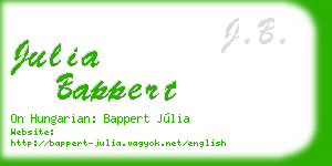 julia bappert business card